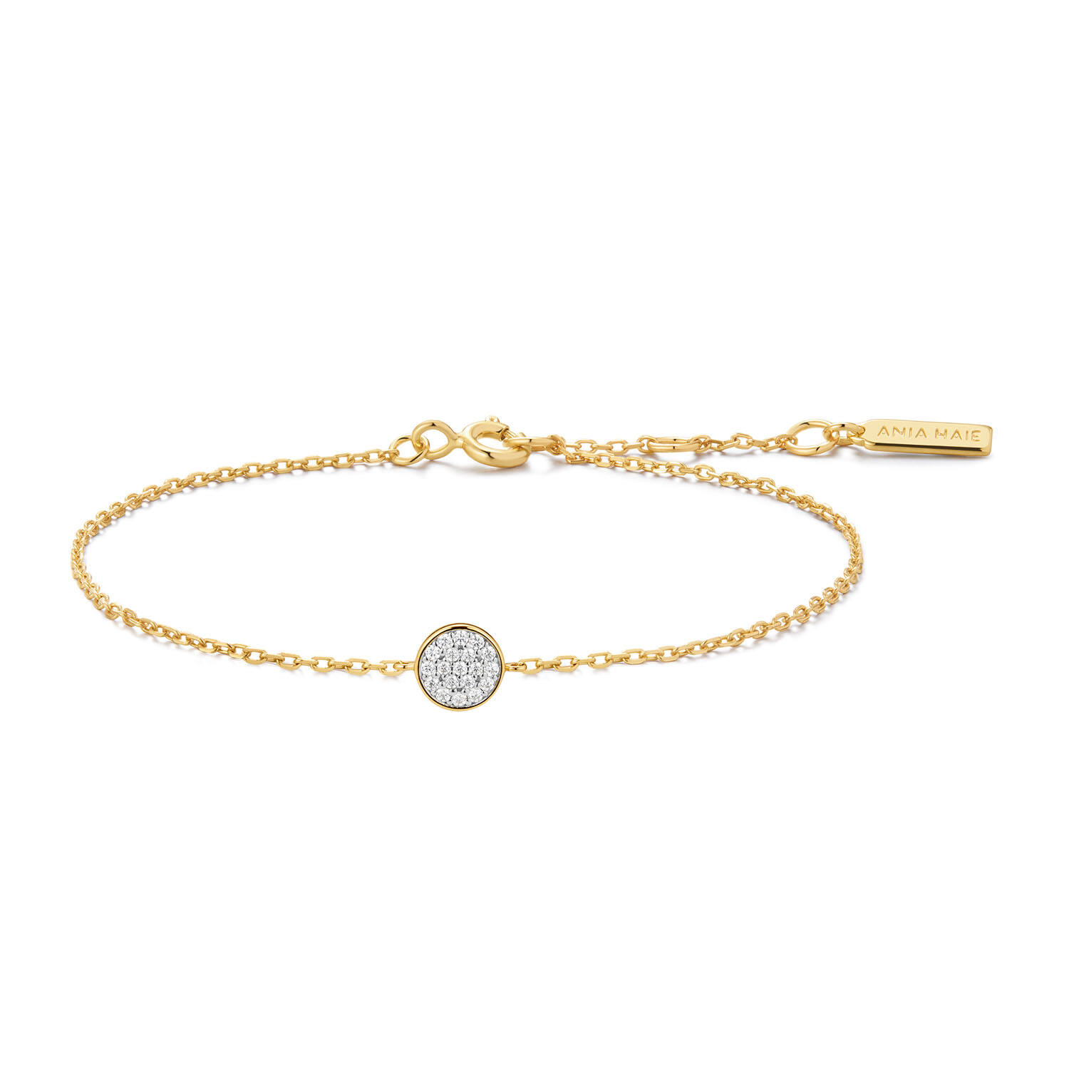  Luna Gaze - Link bracelets - Silver / 14kt GP - Zirconia - 18,5cm